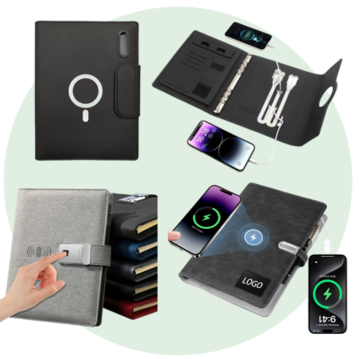 MagSafe Organizer Lightbook Dubai - Corporate Gifts Notebook with Wireless Charging