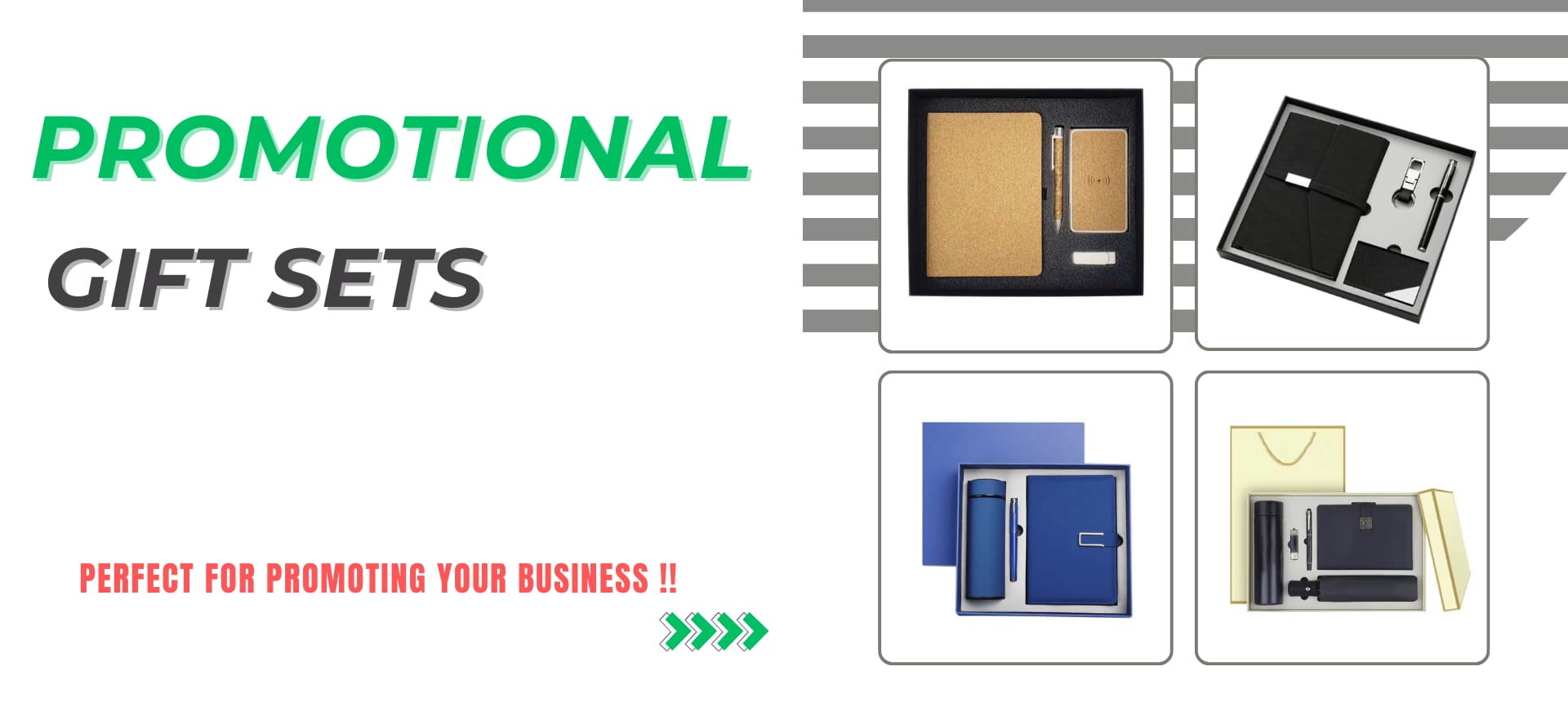 Customizable corporate gift set featuring high-quality office essentials.