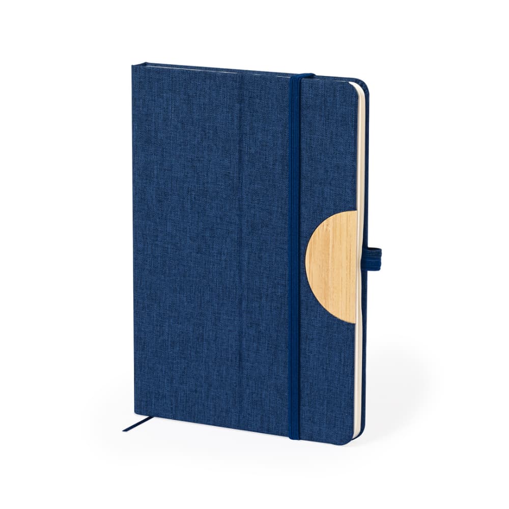 A5 Fabric Notebook with Bamboo Phone Holder – Custom Logo Printing Dubai