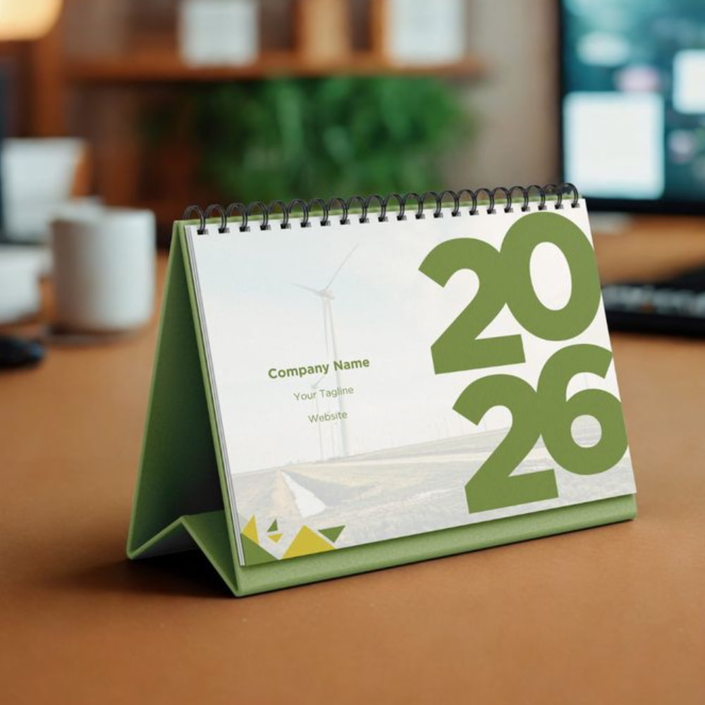 2026 Custom Calendar Printing Dubai – Personalized Corporate Desk & Table Calendars