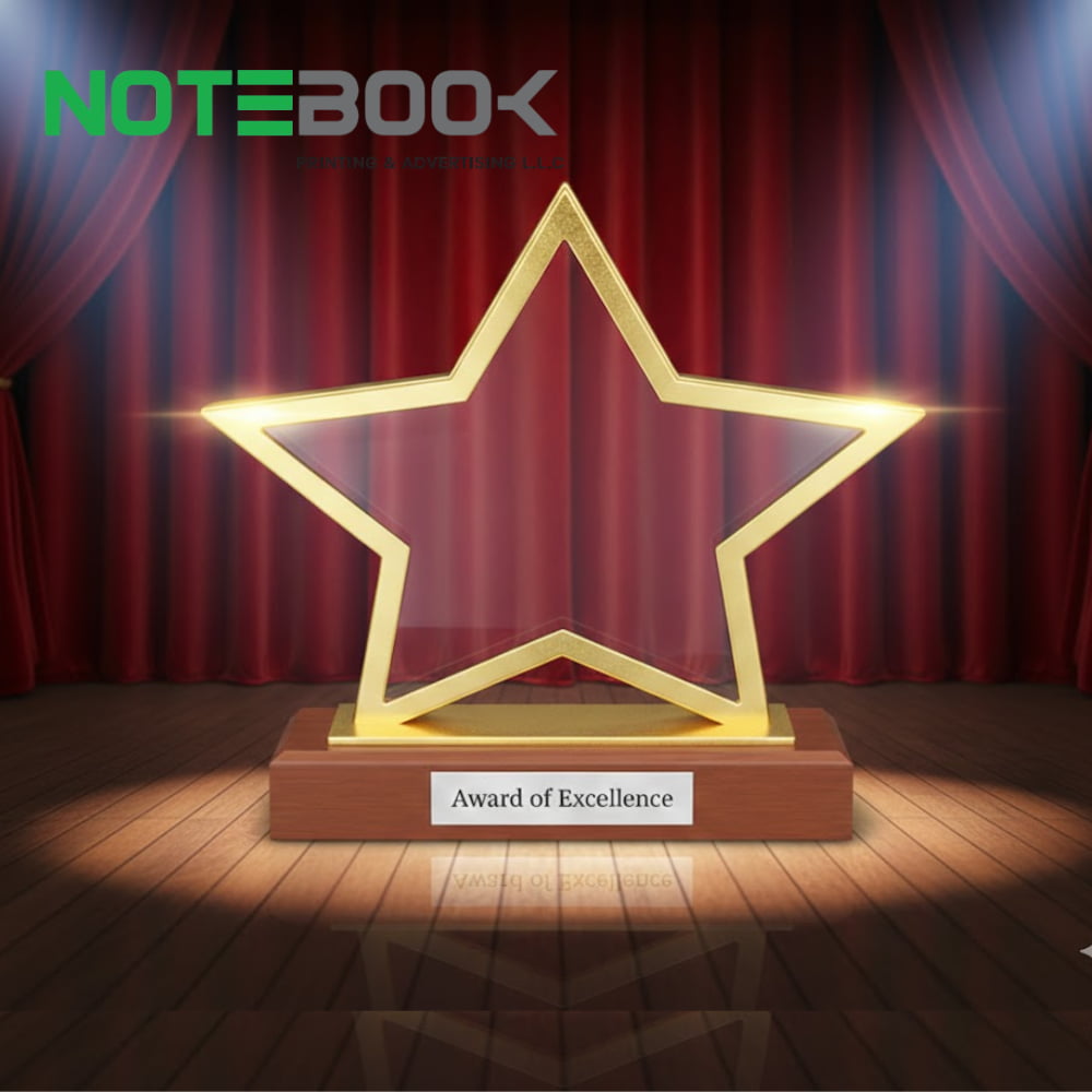 Star shaped crystal award Dubai for corporate recognition events