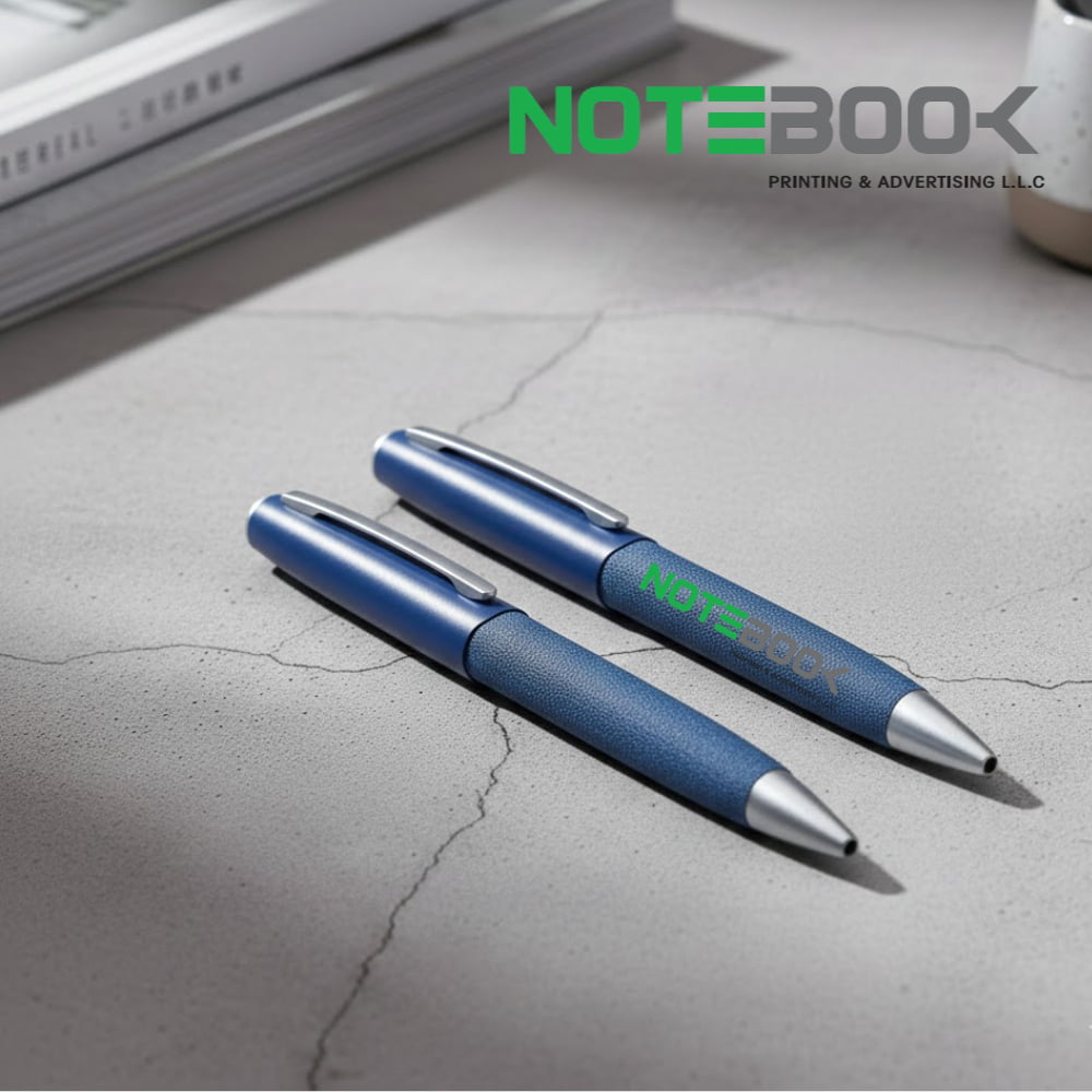 Premium PU coated metal twist pen with logo printing Dubai