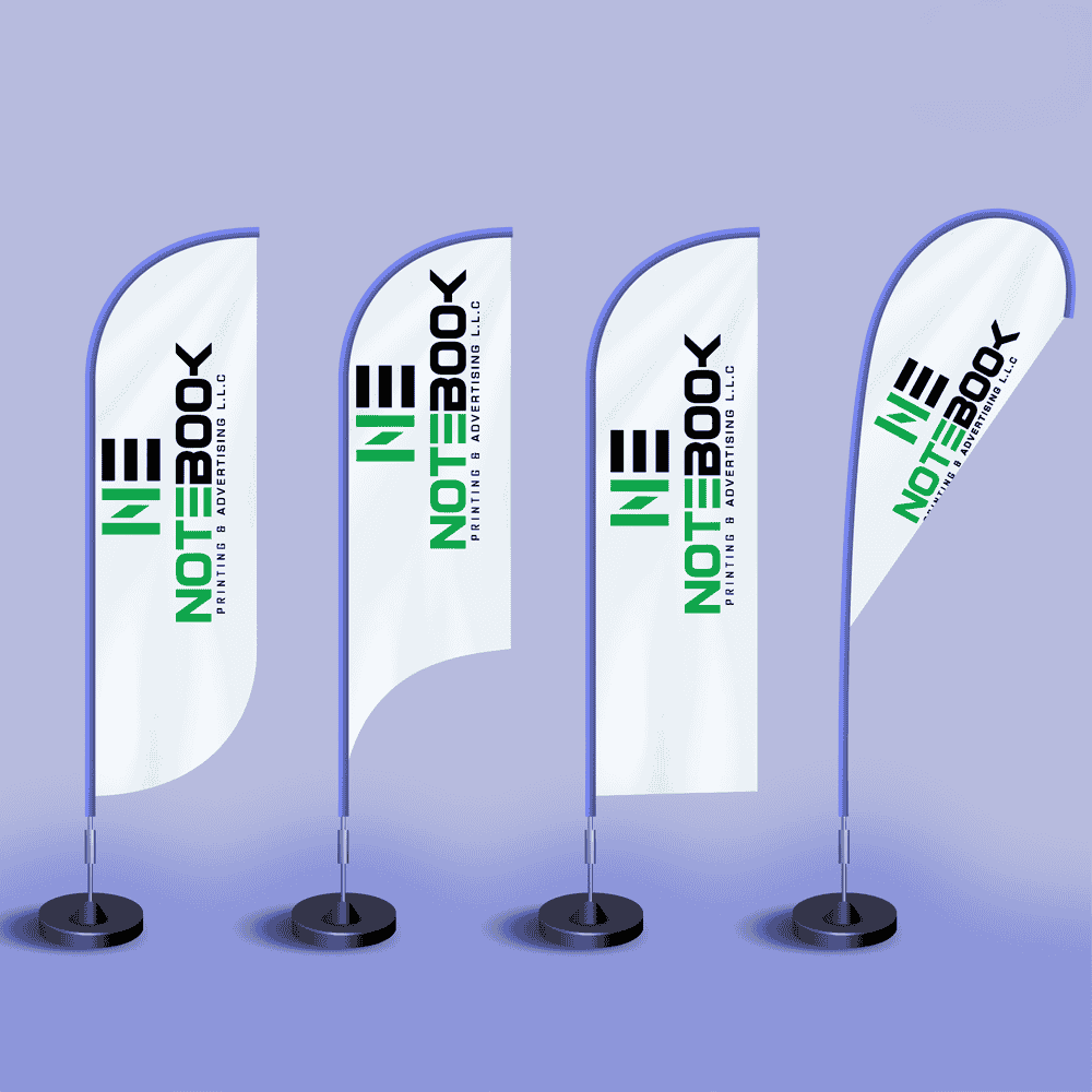 Teardrop and Quill Flag Printing in Dubai