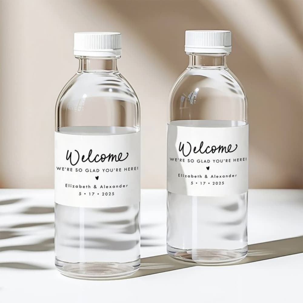 Custom Water Bottle Labels for Branding – Durable & Waterproof