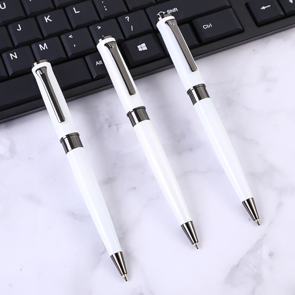 White metal pen with custom logo printing in Sharjah