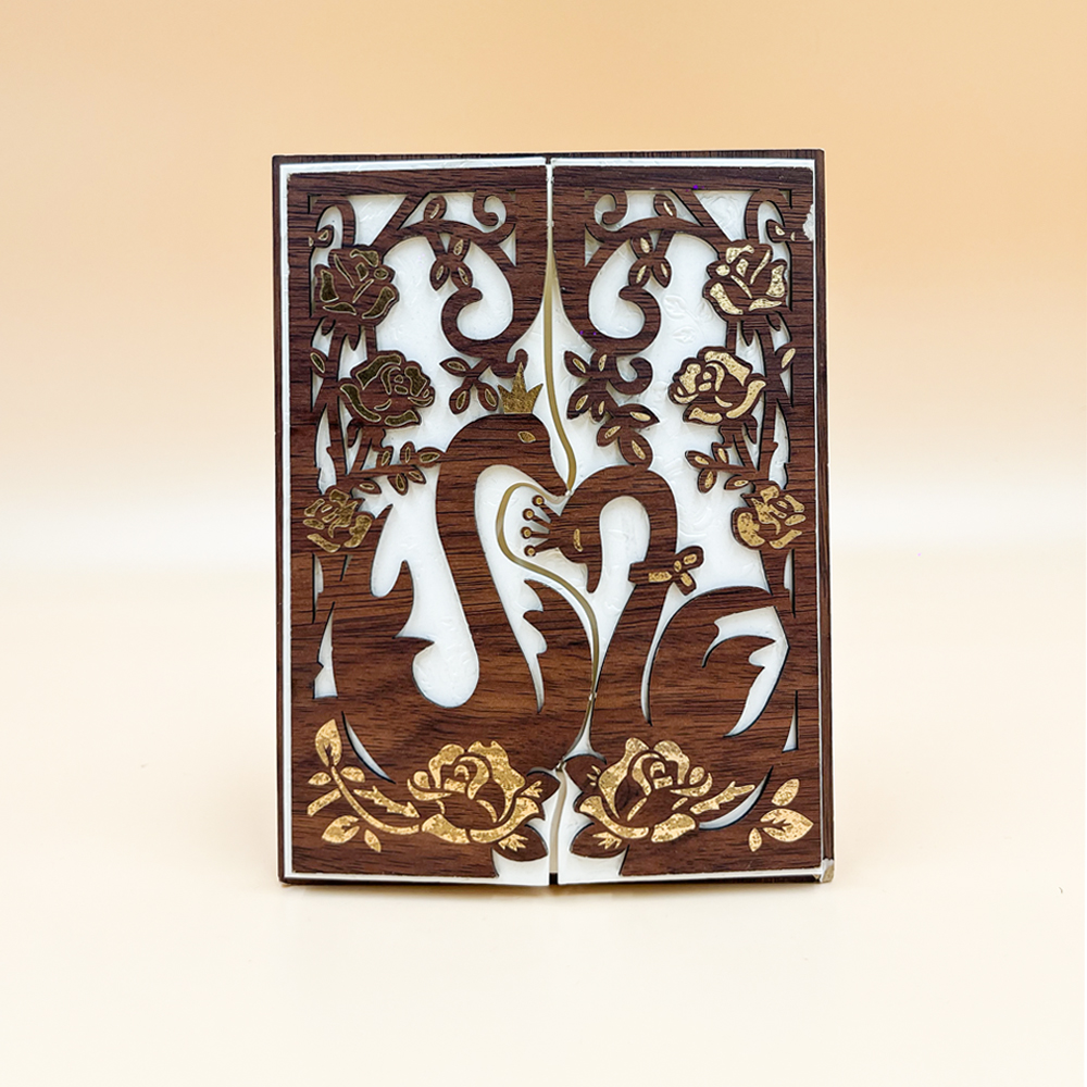Wooden Laser Cut Wedding Cards Dubai