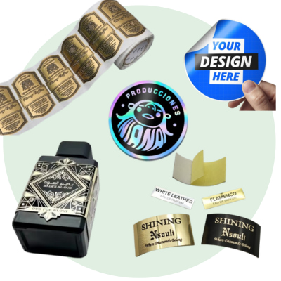 Sticker printing and label printing services in Dubai by Notebook Advertising LLC – custom corporate branding solutions