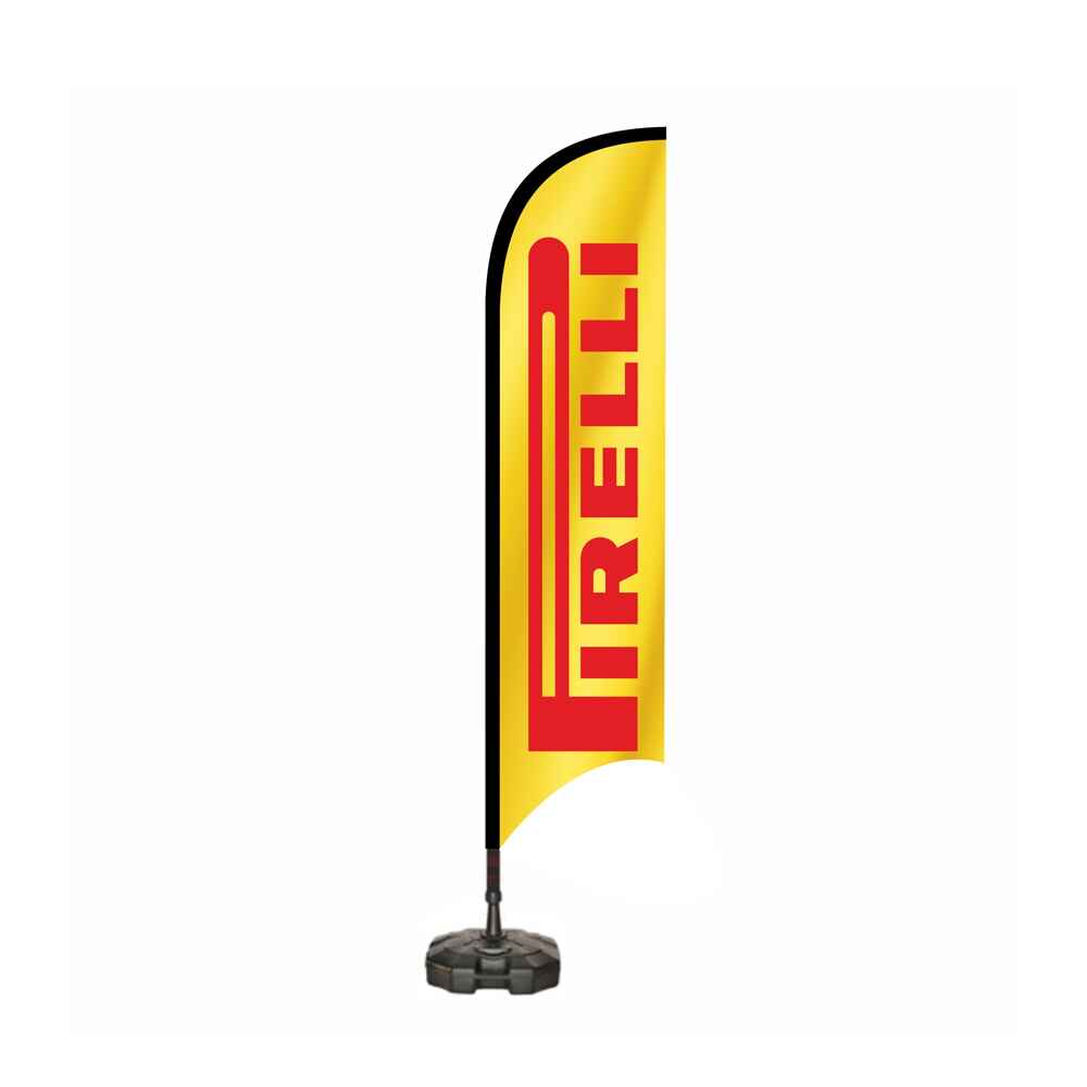 customizable curved top concave flag