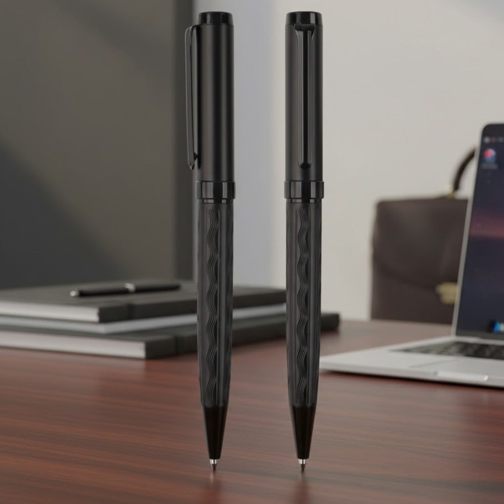 Premium black metal corporate pen for giveaways and branding UAE