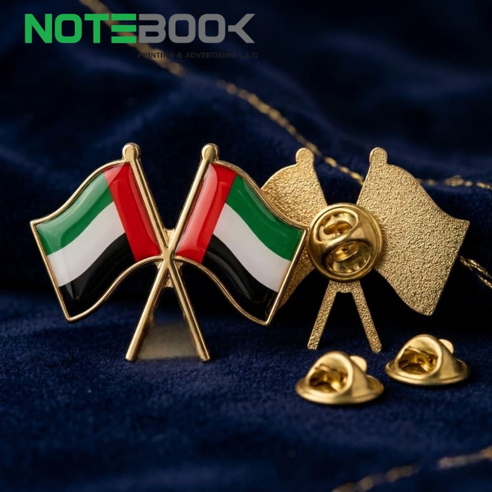 custom UAE flag double lapel pins metal enamel badge supplier Dubai UAE