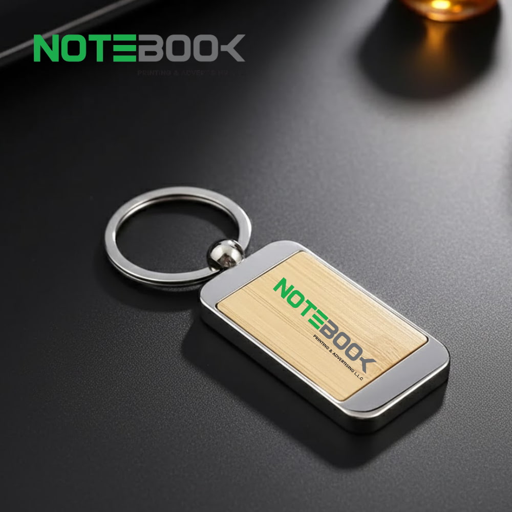 Rectangular Bamboo Keychain | Eco Corporate Gifts Dubai