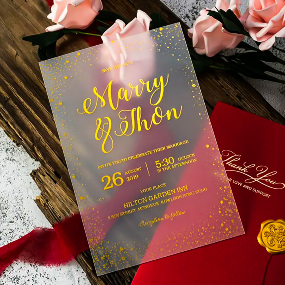 Frosted Wedding Cards