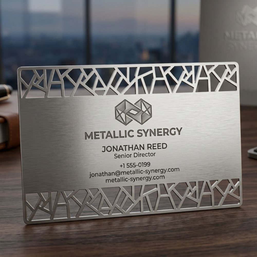 Geometric Metal Card