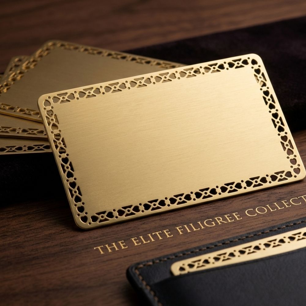 Heart Lace Ornate Gold Card
