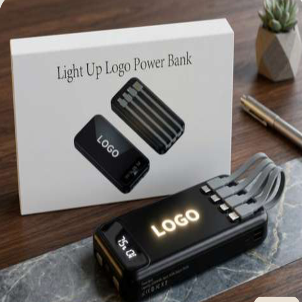 Light-up logo power bank
