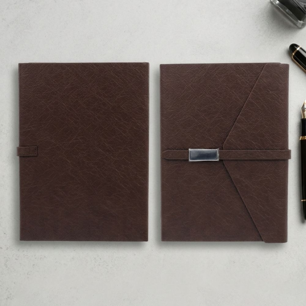 Notebook- Brown leather touch