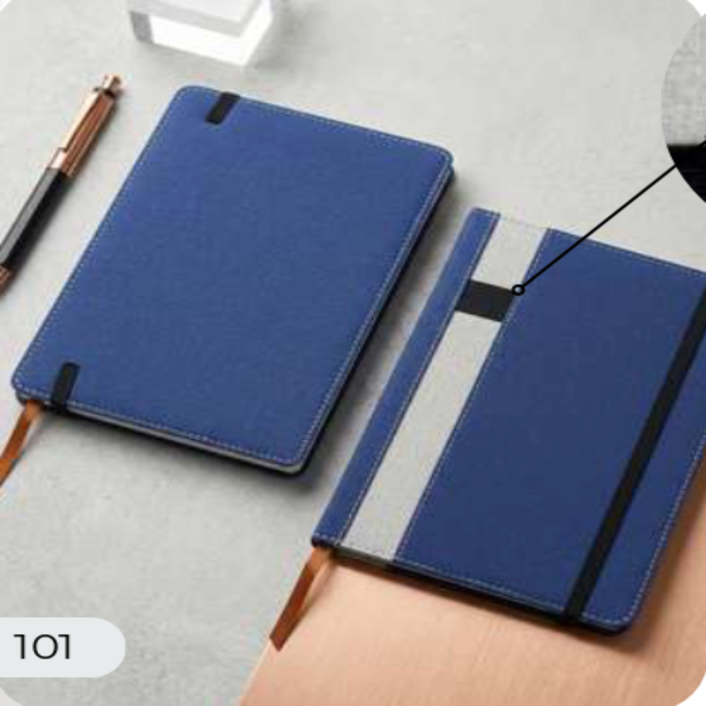 Hard cover with blue texture
