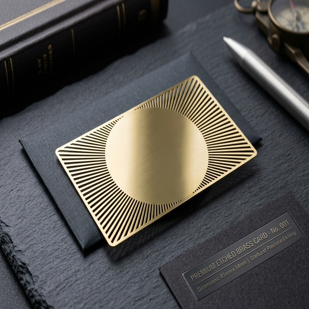 Ornate Cloud Filigre Gold Metal Card