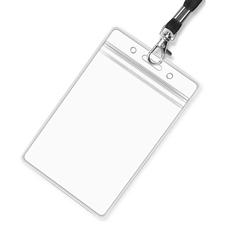 Clear Plastic ID Card Holder