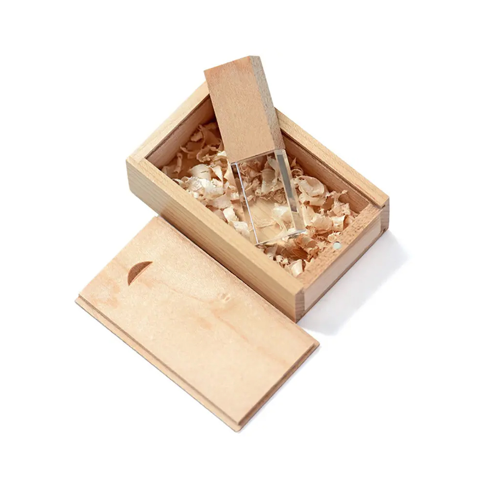Wooden Crystal USB Flash Drive