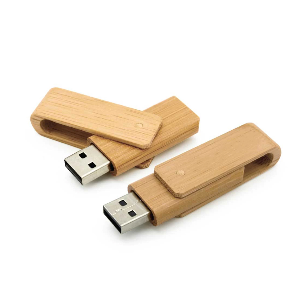 Customizable Wooden Swivel USB Flash Drive